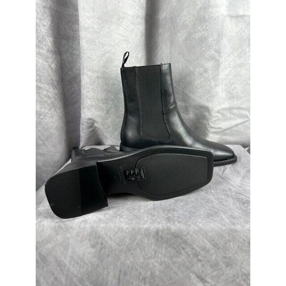 SOLD Vagabond Blanca  Square Toe Leather Chelsea Boots Black Size US 6.5, EU 37 - Picture 5 of 7